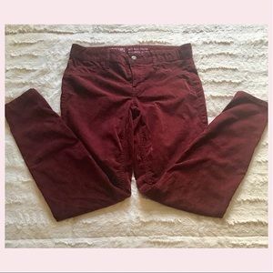 Mossimo Mid-Rise Rust Colored Corduroy Skinny Pant